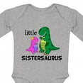 thumbnail image 4 of Inktastic Little Sistersaurus Girls Long Sleeve Baby Bodysuit, 4 of 5