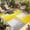 Yellow Gray White, variant on Sage Green Grey Outdoor Rug for Patio/Deck/Porch, Non-Slip Large Area Rug 5 x 7 Ft, Oil Painted Geometric Modern Abstract Indoor Outdoor Rugs Washable Area Rugs, Reversible Camping Rug Carpet Runner