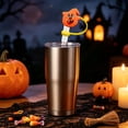 thumbnail image 5 of 10Pcs Halloween Straw Cover Cap, Pumpkin Ghost Straw, Reusable Cute Ghost Drinking Straw Topper Accessories, Portable Protector Plugs Decorations Gifts for Party Halloween, 5 of 7