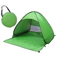 thumbnail image 1 of Abri Solaire Pliant Portable Automatique Instantané Type Cabana pour la Plage (Vert), 1 of 4