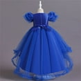 thumbnail image 5 of Otqutp Holiday Dresses for Baby Girls Kids Spring Girls Party Dress for Girls Colorful Kids Gown Girl Tulle Dresses Birthday Party Princess Children Princess Dress(Dark Blue,3-4 Years), 5 of 5