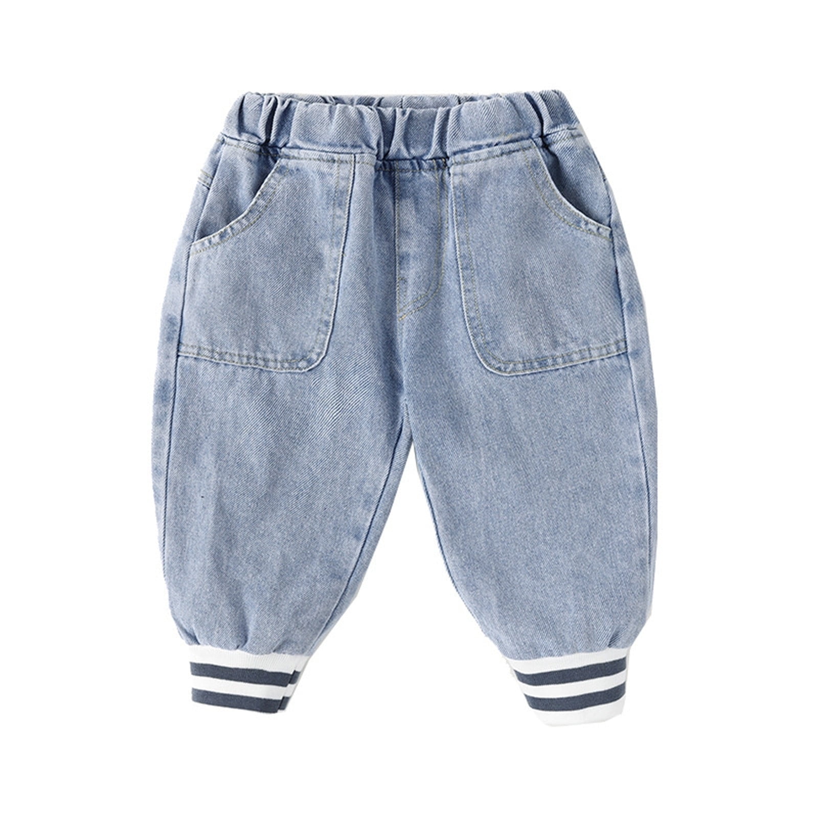 THJRPQJFD 3t Boys Jeans Kids Jeans Boys Buckle Jeans Camo Cargo Pants Small Gifts for Kids Gym Clothes Teen Christmas Gifts, Light Blue 12-18 Months