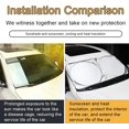 thumbnail image 4 of SHIQI-Car Windshield Sun Shade with Storage Pouch, Car Sun Visor for UV Rays and Sun Heat Protection, Automotive Interior Sun Protection Windshield Sunshade Keeps Your Vehicle Cool (59 * 27.6 inch), 4 of 4