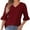 Red, variant on SHE IS Womens 3/4 Sleeve Tops, Womens Long Sleeve Graphic V Neck Business Casual Tops for Women 3/4 Sleeve Blouses for Women Long Sleeve Dressy Vintage Shirts for Women