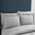 thumbnail image 4 of Dobby Stripe 8 Piece Bed in a Bag Bedding Set Includes Bed Sheets and Bed Skirt, King - Silver, 4 of 5