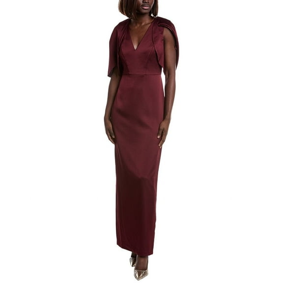 Aidan Mattox womens Crepe Back Satin Gown, 10, Red