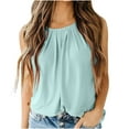 thumbnail image 2 of Giftesty Tank Tops for Women Clearance Women's Summer Casual Solid Color ROund Neck Sleeveness Tops Loose Thank Blouses, 2 of 5