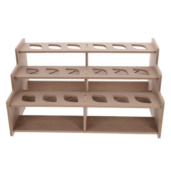 HONMEET Khaki Paint Organizer Rack Desktop Storage Stand for Oil and Watercolor Paint Bottles, Art Supplies Holder