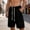 Black, variant on Men's Denim Shorts, Elastic Drawstring Waist Vintage Washed Jeans Shorts Loose Fit Baggy Casual Summer Jorts for Men Gray