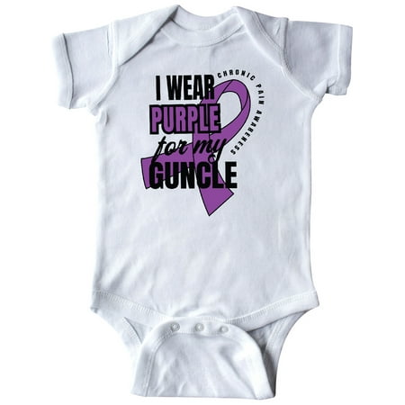 

Inktastic Chronic Pain I Wear Purple For My Guncle Gift Baby Boy or Baby Girl Bodysuit