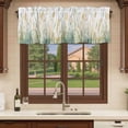 thumbnail image 6 of Botanical Green Yellow Curtain Valances for Windows, Kitchen Valance Window Treatments Panel 2 Pack, Spring Watercolor Leaf Plant Rod Pocket Short Curtains for Bathroom Bedroom 54 x 18 Inch, 6 of 8