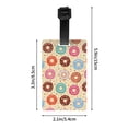 thumbnail image 4 of Luggage Tags for Suitcases, Donut Print No.9040 Leather Bag Luggage Tags ID Label Tags Privacy Protection Travel Bag Labels, 4 of 6