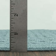 Mainstays Dylan Solid Diamond Olefin Blue Indoor Area Rug, 4 ft x 5 ft 4 in