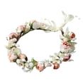 thumbnail image 1 of Advancent Faldas de flores artificiales de tela, costuras finas y accesorios para el cabello de novia, rosas no deformables Kits de decoración para fiestas rosa, 1 of 6