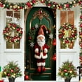 thumbnail image 6 of HomeKingdee Christmas Door Cover Decoration Merry Christmas Gnome Door Hanging Banner Backdrop with Red Hat Door Cover Photography Background, 6 of 8