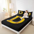 thumbnail image 4 of Feelyou Initial D Letter Full Size Sheets for Kid, Cartoon Monogrammed Bed Sheets, Baseball Sports Lover Sheet Sets, Super Cozy Room Decor, 4 Pieces, 4 of 7