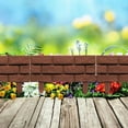 thumbnail image 4 of Tcwhniev Garden Border Edging, Brown bricks Effect Fence in Lawn Edging Plant Border, Garden Border Flower Bed Grass DIY Decorative Yard Landscape Edging, 4 of 11