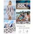 thumbnail image 5 of Purple Aztec Beach Towels Oversized Super Absorbent, Southwest Boho Abstract Gray Geometric Lightweight Bath Towel Quick Dry Sets For Bathroom/Pool/Rv Camping/Beach Play/Gym Room/Picnic 30"x60", 5 of 8