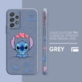 thumbnail image 3 of Case For Samsung Galaxy A91 A73 A72 A71 A53 A52 A51 A42 A33 AO3S 4G 5G Simple Liquid silicone Case Lilo And Stitch Angel Couple, 3 of 5