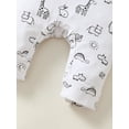 thumbnail image 2 of 3 Months Baby Boys Romper 6 Months Boys One-piece Bodysuit Cute Elephant Print Newborn Boys Long Sleeve Bodysuit White, 2 of 6