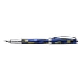 thumbnail image 4 of Xezo Urbanite I Acrylic  Brass Fountain Pen (Fine Nib) - Modern Blue, 4 of 6