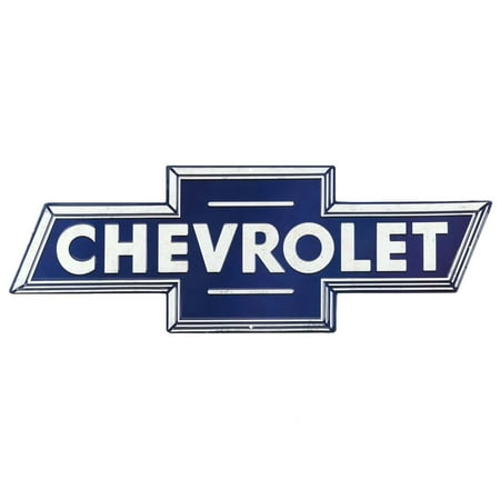 - Chevrolet Blue Embossed Metal Sign