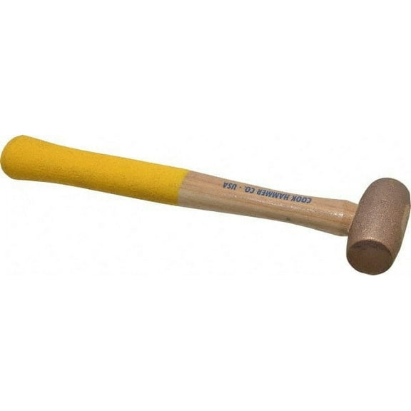 Cook Hammer 1 Lb Head Nonsparking Mallet 12" OAL, Wood Handle