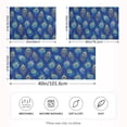 thumbnail image 4 of Blue Peacock Feathers Pattern Pillowcase King Size 40''x20'' Satin Double-Sided Print Soft Wrinkle Resistant, 4 of 9