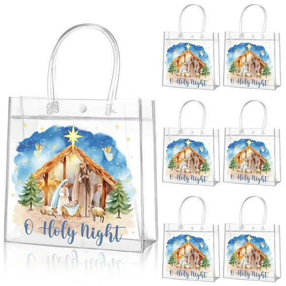 Bolsas de regalo Aliceset Christmas Nativity, 20 unidades, acuarela, PVC