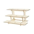 thumbnail image 5 of QSTDGVPW 3 Tier Corner Tiered Display Stand 3 Step Corner Display Rack for Tradeshows Straight wood color, 5 of 9