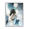 thumbnail image 4 of Stupell Industries Fluid Blue Geometric Shapes Abstract Paint Scribbles Painting Gray Framed Art Print Wall Art, Design by Grace Popp, 4 of 5
