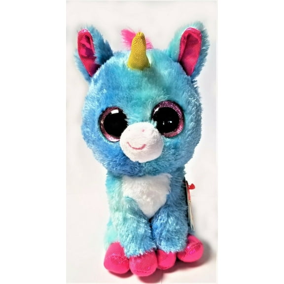 TY Beanie Boos Stitches The Unicorn Exclusive (Glitter Eyes) Small 6" Toy Plush By Ty