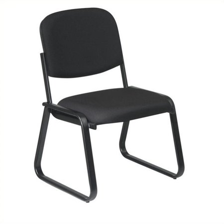 Office Star Products Deluxe Sled Base Armless Chair with Designer Plastic Shell