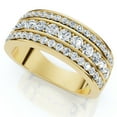 thumbnail image 3 of Pompeii 1Ct Men's Diamond Wedding Anniversary Ring 10k Gold Lab Grown (F/G,VS1-VS2), 3 of 7