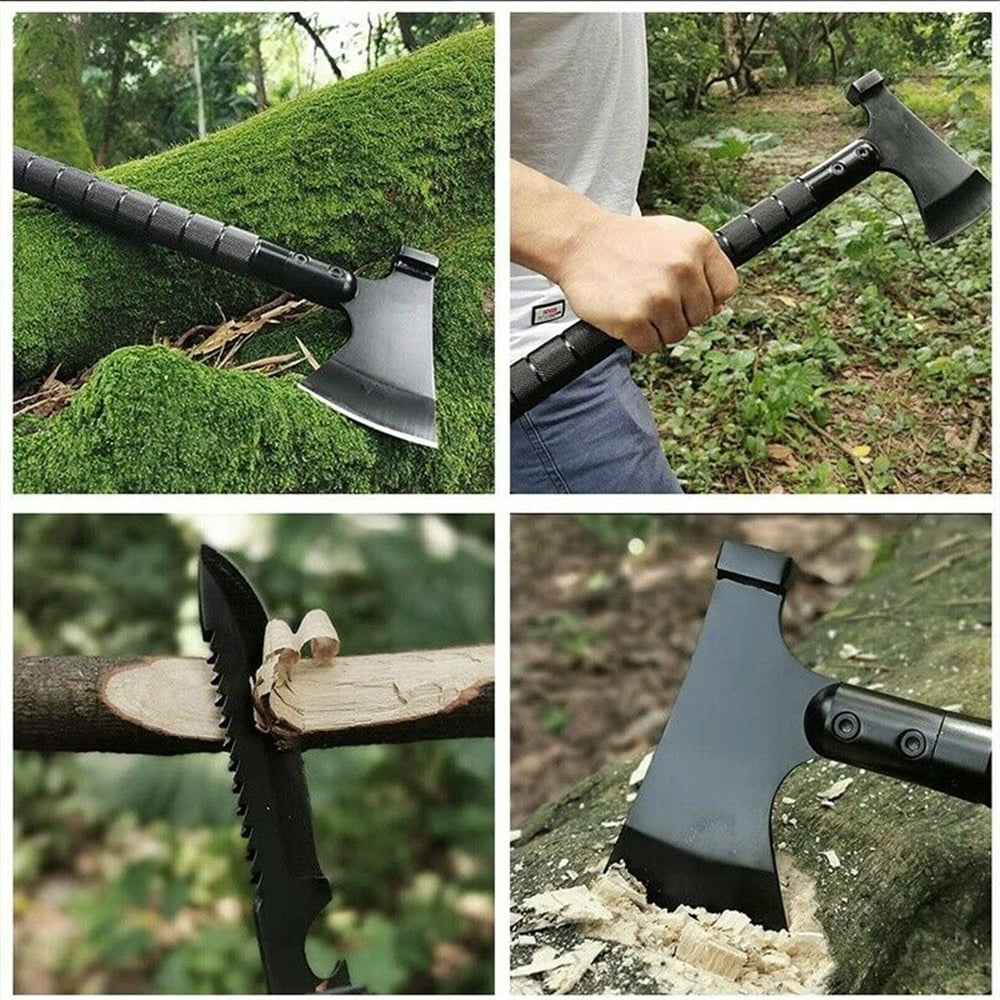 4in1 Multi Tool Tomahawk Axe Foldable Camping Hatchet Outdoor Survival Kit 