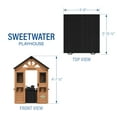 thumbnail image 3 of Backyard Discovery Sweetwater Cedar Wooden Kids Playhouse, Play Kitchen, Snack Bar Window, 3 of 14