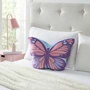 Your Zone Butterfly Snuggly Decorative Pillow 18 x 18, Multicolor