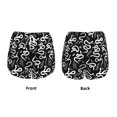 thumbnail image 3 of Gukieu Hand Drawn Snake Print Women's Sports Shorts with Drawstring Elastic Waistband for Running, Yoga, Fitness-XX-Large, 3 of 7