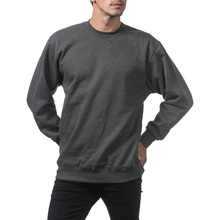 Pro Club Men s Heavyweight Crew Neck Fleece Pullover Sweatshirt