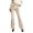 Beige, variant on Women's High Waist Flare Pants Elegant Stretch Velvet Trousers with Decorative Buttons, Dressy Casual Party Pants for Wedding Gala Evening Wear and Holiday Celebrations