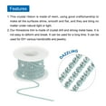 thumbnail image 4 of Uxcell 10 Yard 2mm Crystal Rhinestone Diamond Close Chain Trim for Sewing,Crafts,White Gems Blue Base, 4 of 5