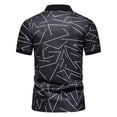 thumbnail image 3 of Sngxgn Men's Short Sleeve Cotton Polo Shirt in Classic Fit(Black,L), 3 of 7