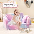 thumbnail image 2 of Costway 2-in-1 Kids Couch Folding Toddler Chair with Blanket Gift for 3+ Kids Multicolor, 2 of 10