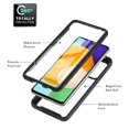 thumbnail image 3 of SaniMore Case for Samsung Galaxy A53 5G 6.5" 2022 Release, Rugged PC Backplane Soft Silicone Bumper Shockproof Drop Resistant Built-in Screen Protector Wireless Charging Slim & Light Case, Black, 3 of 6