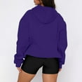 thumbnail image 5 of RPVATI Crop Sweatshirts for Women Long Sleeve Hoodies Vintage Plus Size Hooded Drop Shoulder Pullover Tops Y2k Clothes with Pockets Purple XL, 5 of 8