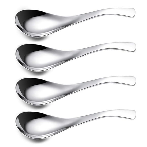 ERCRYSTO Stainless Steel Spoon Soup Spoon Coffee Spoon Desert Spoon etc. Light Weight and Small Size Especially Suitable for Toddlers Children Espresso etc. Set of 4