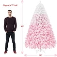 thumbnail image 3 of Árbol de Navidad Yaheetech de pino con bisagras de 2,28 m y 1284 puntas, color rosa, 3 of 9