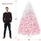 thumbnail image 3 of Árbol de Navidad Yaheetech de pino con bisagras de 2,28 m y 1284 puntas, color rosa, 3 of 9