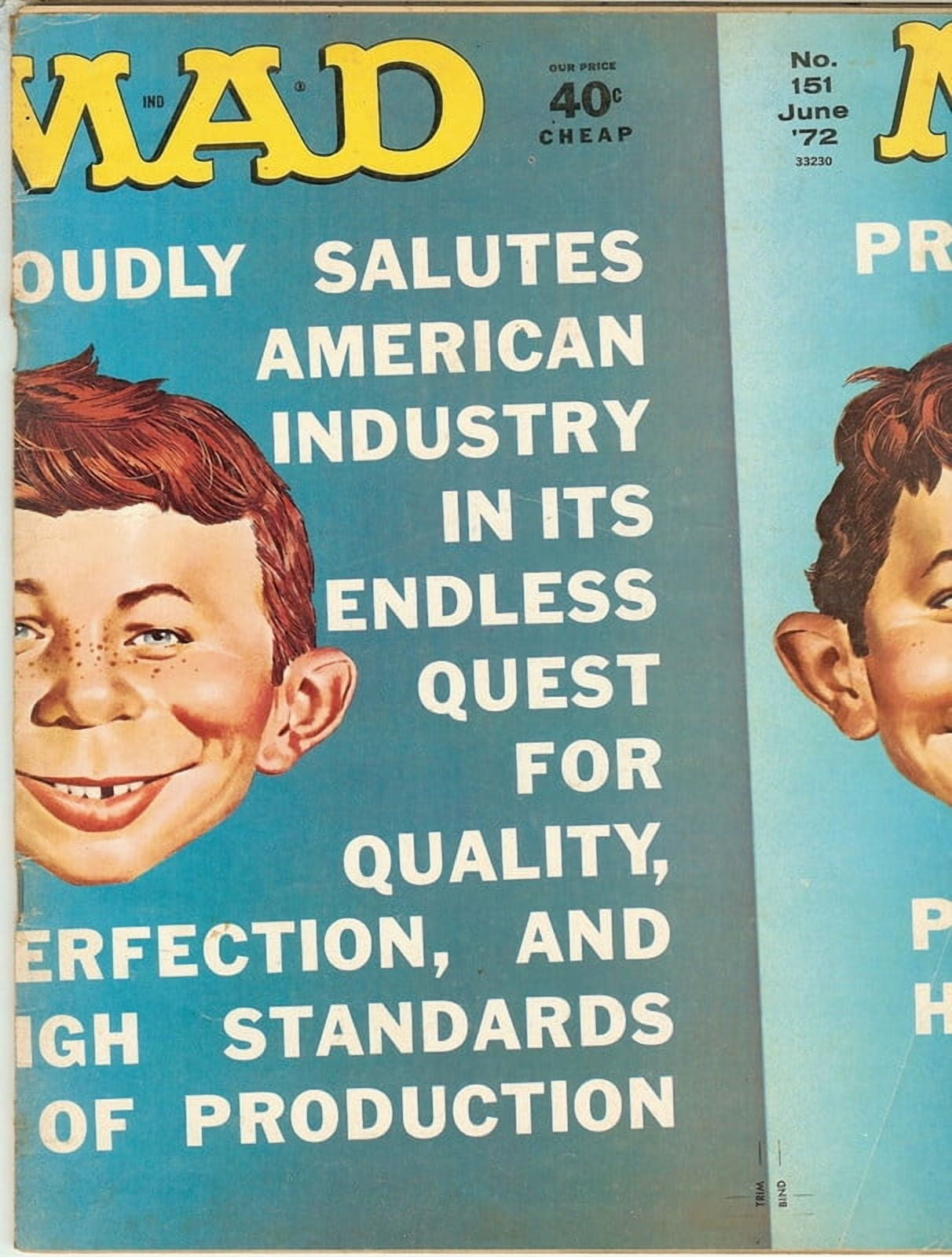 MAD Magazine Vintage Collectible #151 June 1972