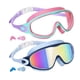 thumbnail image 1 of 2 gafas de natación para niños, máscara de natación, regalo, ajuste cómodo con tapón para los oídos. Rosa y azul, 1 of 9